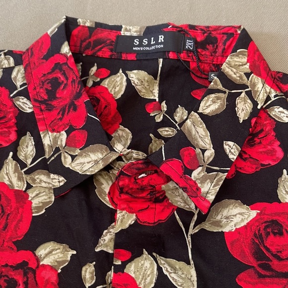 S.S.L.R Men’s Collection  FLORAL 🌹 Buttons down Mens SHIRT si 2XL” - Picture 10 of 13